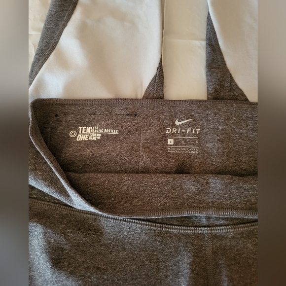 Nike Dri-FIT Gray and Baby Blue Leggings, Size Large (28) - Picture 4 of 4
